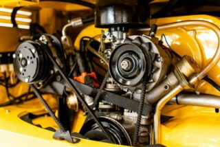 Restored VW T2 Van with a 1-year or 10,000 km engine warranty, ensuring peace of mind on the road